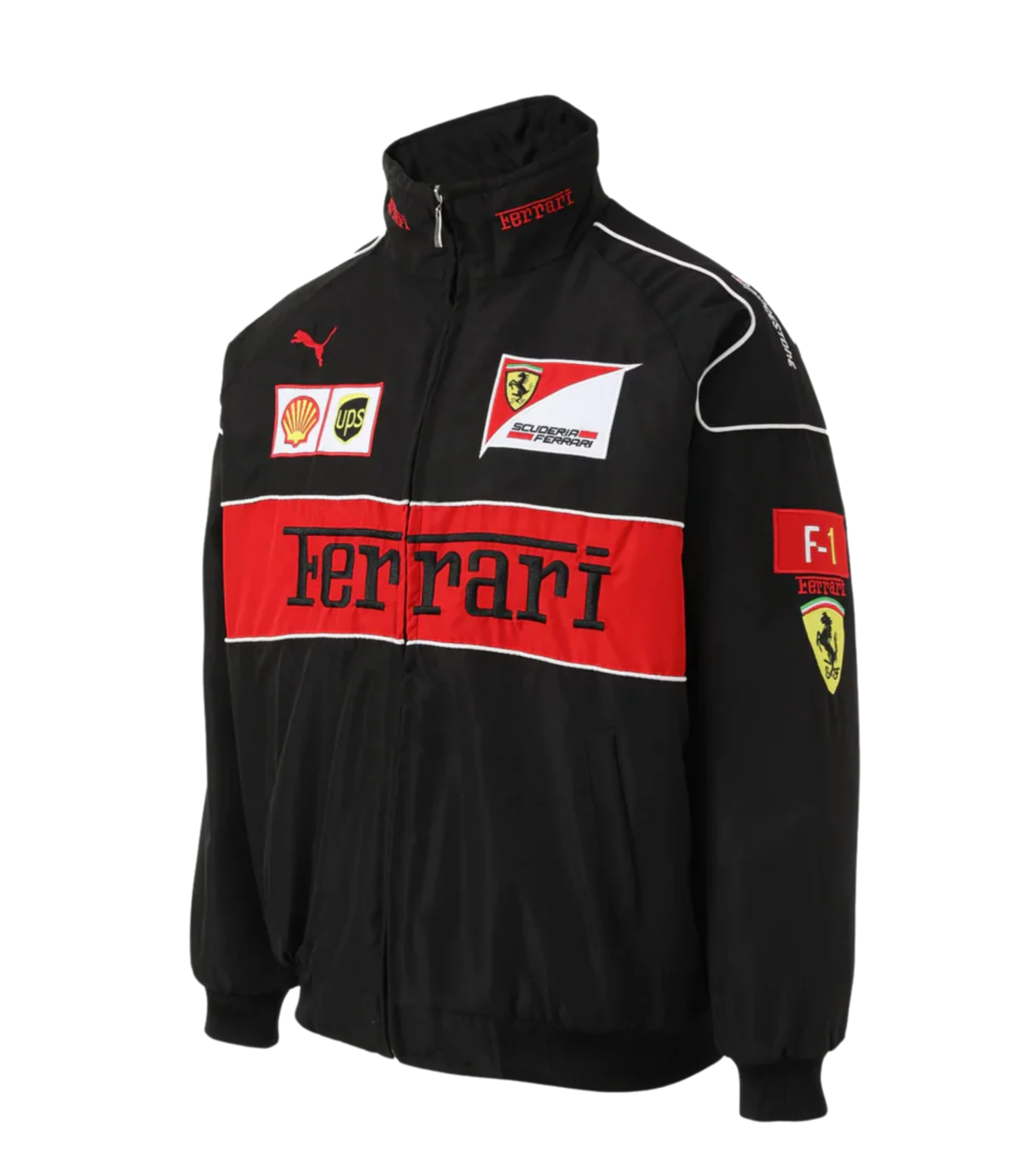 Ferrari F1 經典賽車外套 - 黑色款