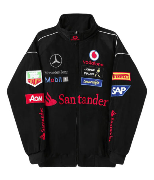 McLaren Mercedes F1 經典賽車外套 – 黑色款