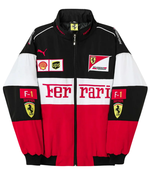 Ferrari F1 經典賽車外套 – 白色款