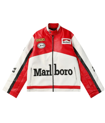 Marlboro 經典賽車皮革外套