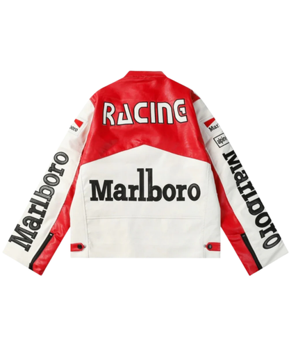 Marlboro 經典賽車皮革外套