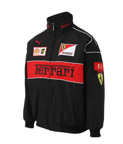 Ferrari F1 經典賽車外套 - 黑色款