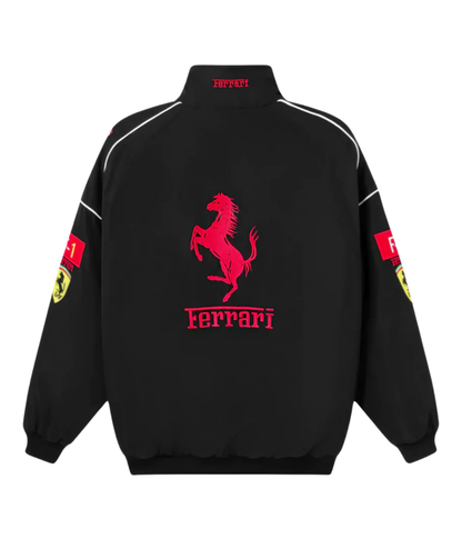 Ferrari F1 經典賽車外套 - 黑色款